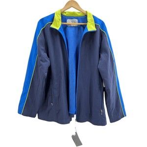 Avenue AVX jacket women's 18 / 20 active wear zip up coat Navy Blue NEW